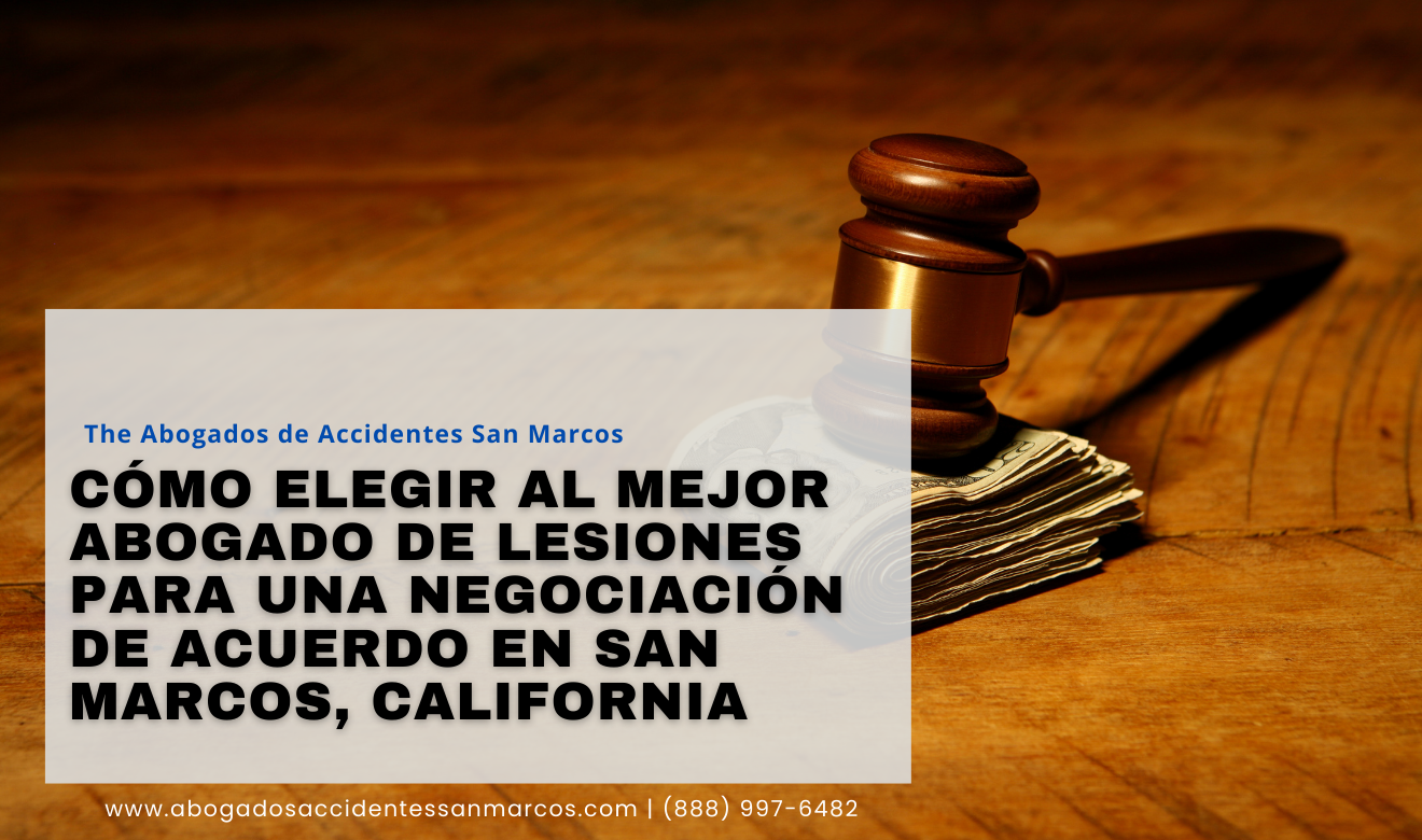 abogado lesiones negociación de acuerdo San Marcos